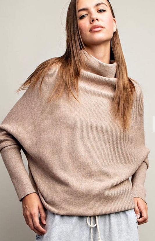 TURTLE NECK LOOSE FIT SWEATER