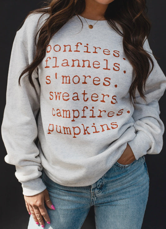 Bonfires Flannels S’mores Sweatshirt