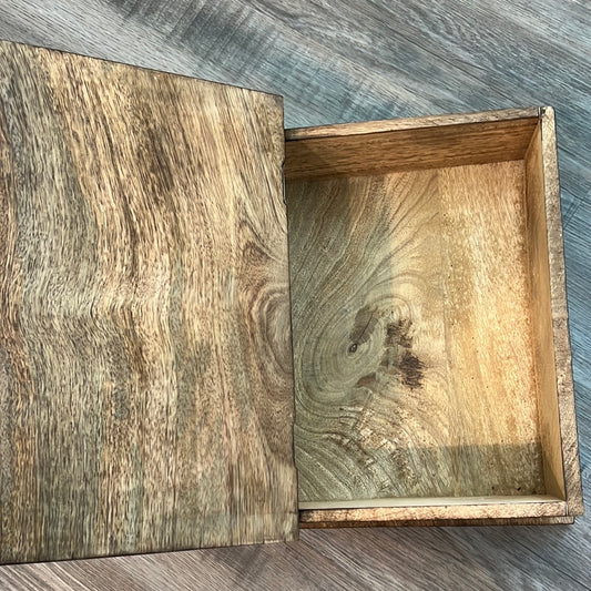 Wooden Cross Bible Box