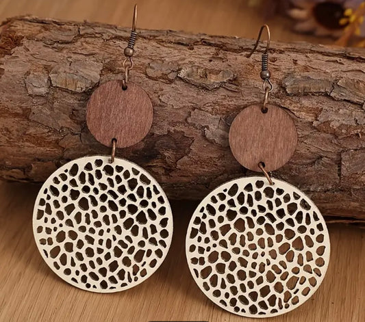 Hollow Out Round Bohemian Vintage Earrings