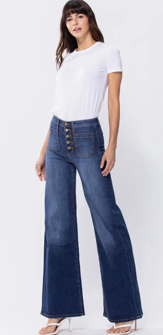 High Rise 70's Flare with 5 Button Fly Jeans