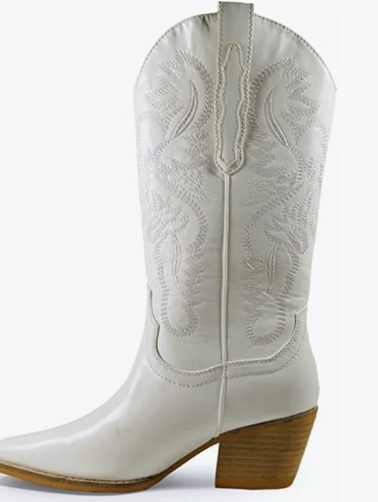 Hanan White Boots
