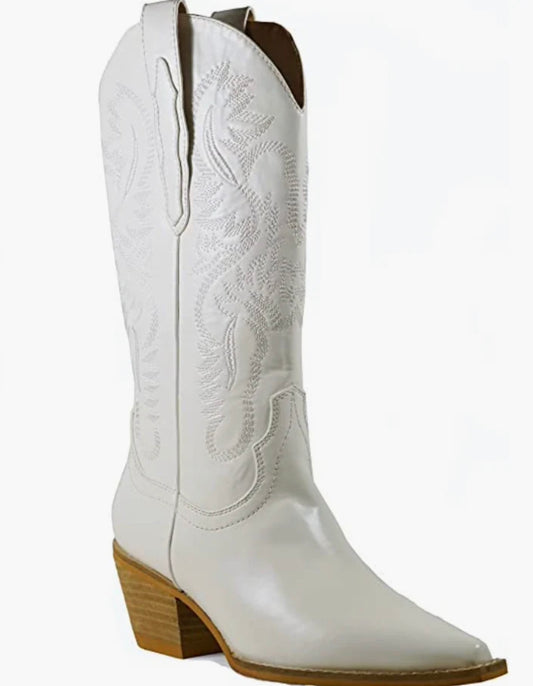 Hanan White Boots